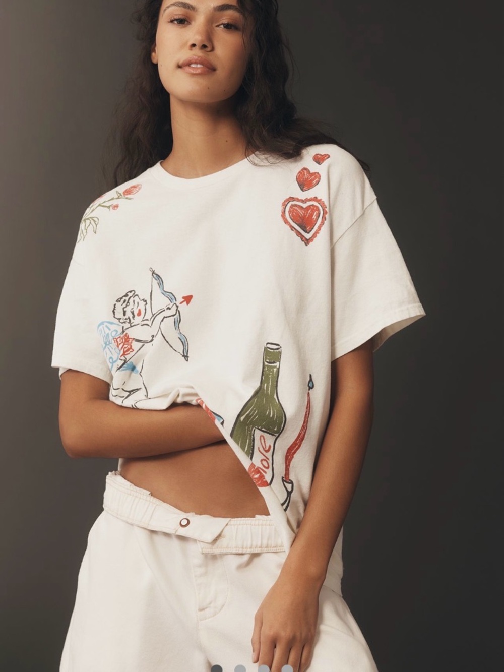 Valentine boxy tee Cupid & Bottle Short Sleeve Tee